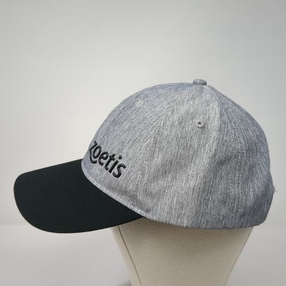Zoetis Strapback Hat Gray One Size Adjustable Colorblock Vent Holes - Picture 3 of 9